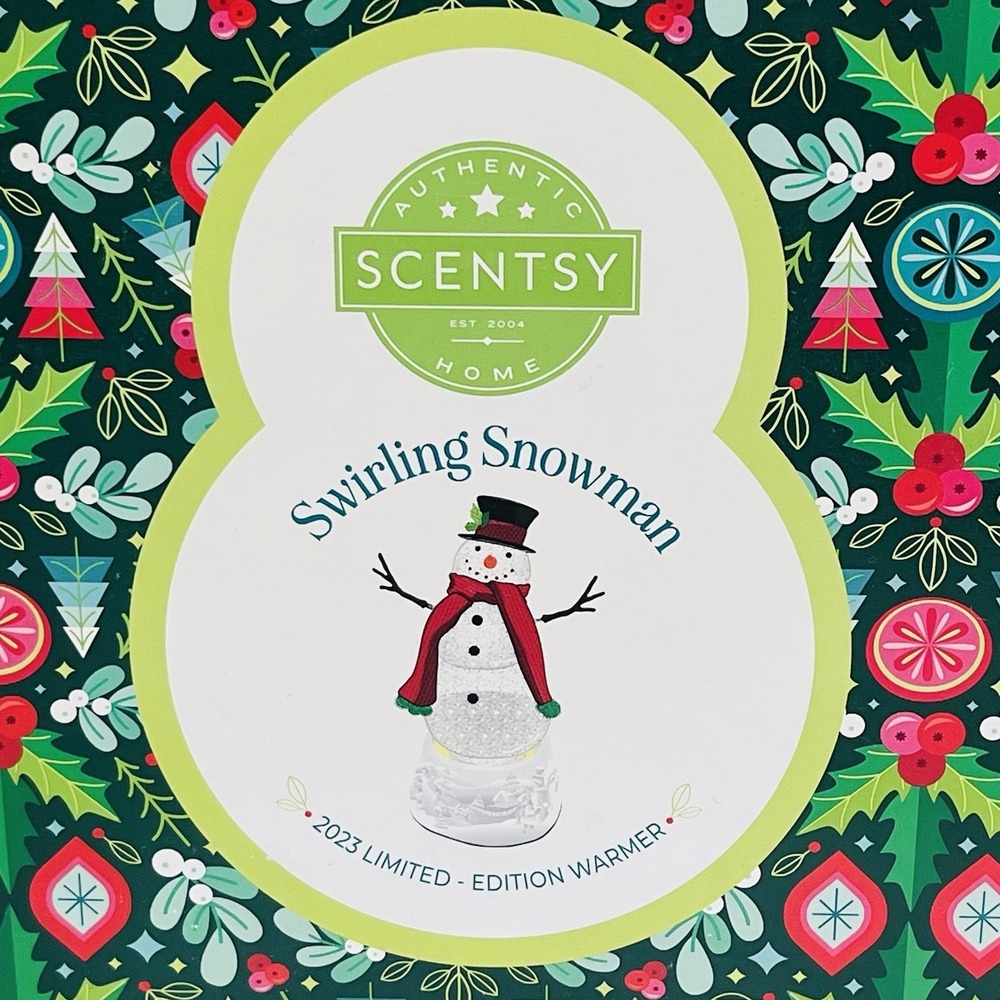 Scentsy Swirling Snowman Warmer 2023 Limited Edition w/Ornament